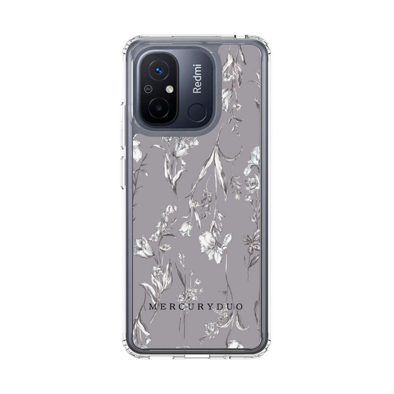 Slim Protection Case［ MERCURYDUO - BotanicalFlower - Grey ］