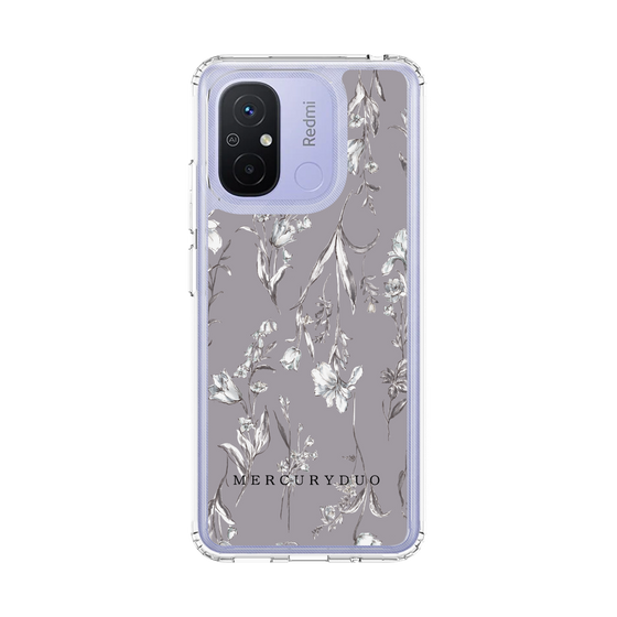 Slim Protection Case［ MERCURYDUO - BotanicalFlower - Grey ］