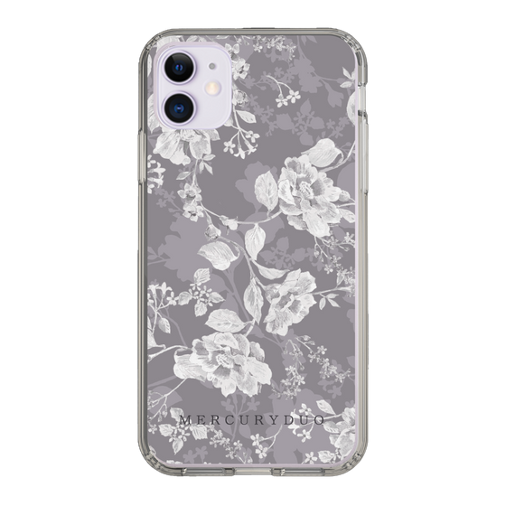 Slim Protection Case［ MERCURYDUO - NuanceFlower -Grey ］