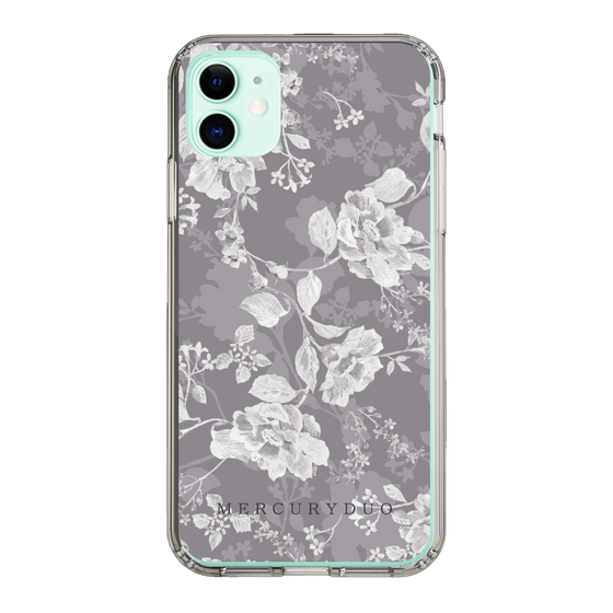 Slim Protection Case［ MERCURYDUO - NuanceFlower -Grey ］