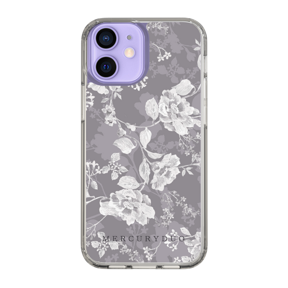 Slim Protection Case［ MERCURYDUO - NuanceFlower -Grey ］
