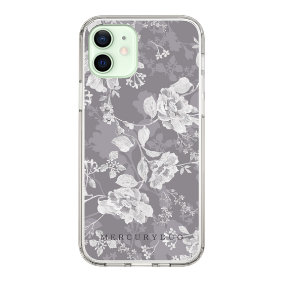 Slim Protection Case［ MERCURYDUO - NuanceFlower -Grey ］
