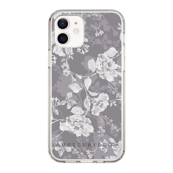 Slim Protection Case［ MERCURYDUO - NuanceFlower -Grey ］