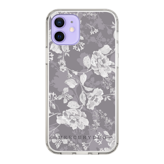 Slim Protection Case［ MERCURYDUO - NuanceFlower -Grey ］