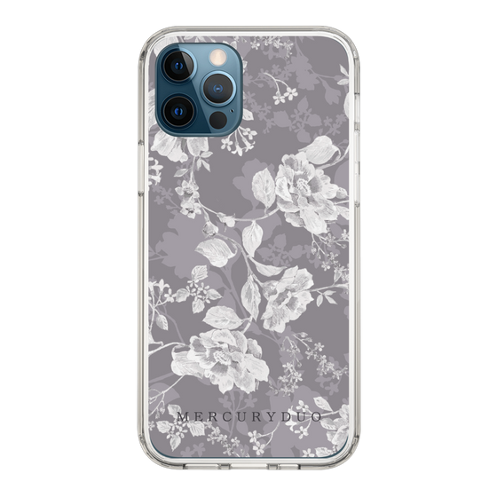 Slim Protection Case［ MERCURYDUO - NuanceFlower -Grey ］