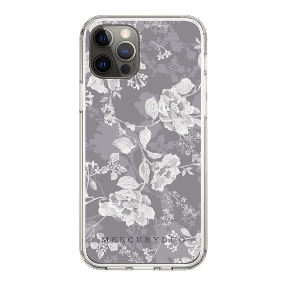 Slim Protection Case［ MERCURYDUO - NuanceFlower -Grey ］