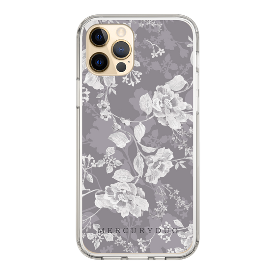 Slim Protection Case［ MERCURYDUO - NuanceFlower -Grey ］