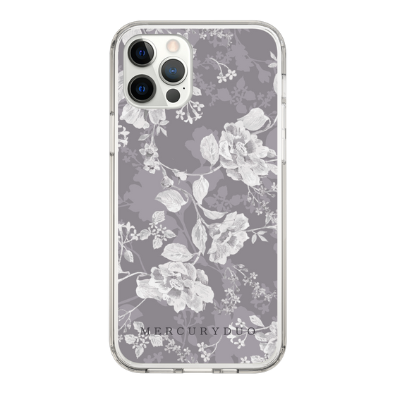 Slim Protection Case［ MERCURYDUO - NuanceFlower -Grey ］