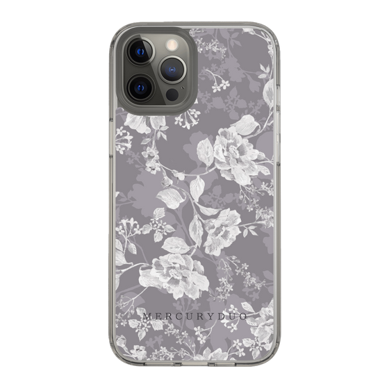 Slim Protection Case［ MERCURYDUO - NuanceFlower -Grey ］