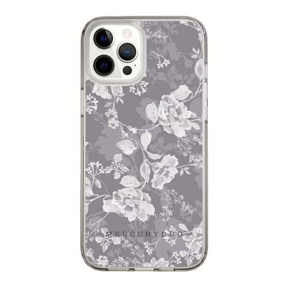 Slim Protection Case［ MERCURYDUO - NuanceFlower -Grey ］