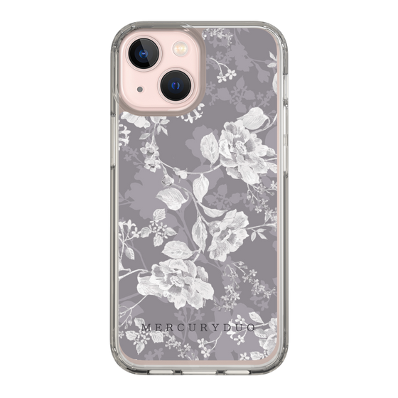 Slim Protection Case［ MERCURYDUO - NuanceFlower -Grey ］