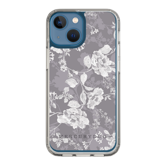 Slim Protection Case［ MERCURYDUO - NuanceFlower -Grey ］