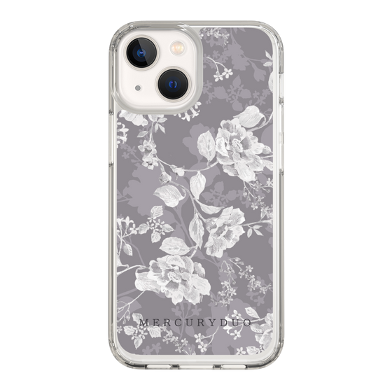 Slim Protection Case［ MERCURYDUO - NuanceFlower -Grey ］