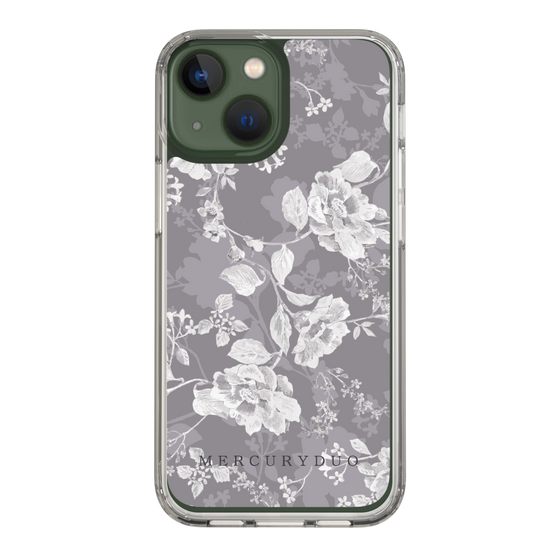 Slim Protection Case［ MERCURYDUO - NuanceFlower -Grey ］