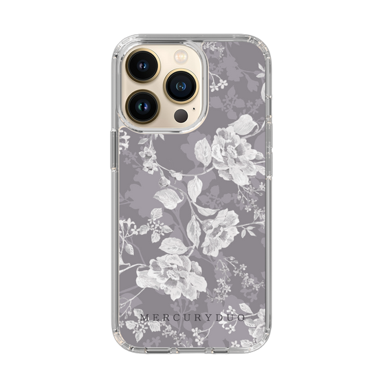 Slim Protection Case［ MERCURYDUO - NuanceFlower -Grey ］