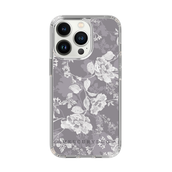Slim Protection Case［ MERCURYDUO - NuanceFlower -Grey ］