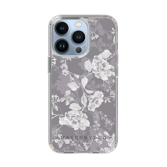 Slim Protection Case［ MERCURYDUO - NuanceFlower -Grey ］