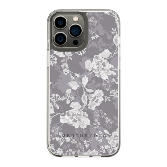 Slim Protection Case［ MERCURYDUO - NuanceFlower -Grey ］