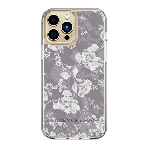 Slim Protection Case［ MERCURYDUO - NuanceFlower -Grey ］