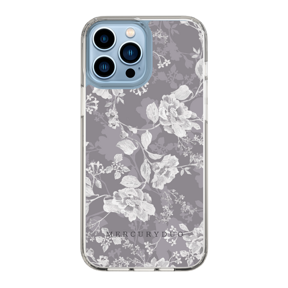 Slim Protection Case［ MERCURYDUO - NuanceFlower -Grey ］