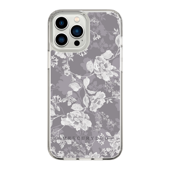 Slim Protection Case［ MERCURYDUO - NuanceFlower -Grey ］