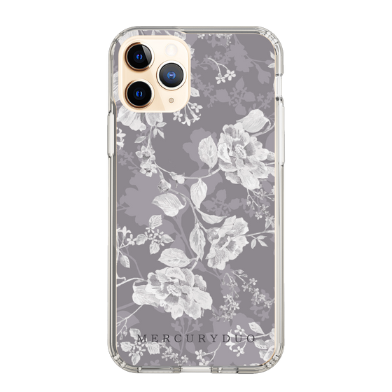 Slim Protection Case［ MERCURYDUO - NuanceFlower -Grey ］