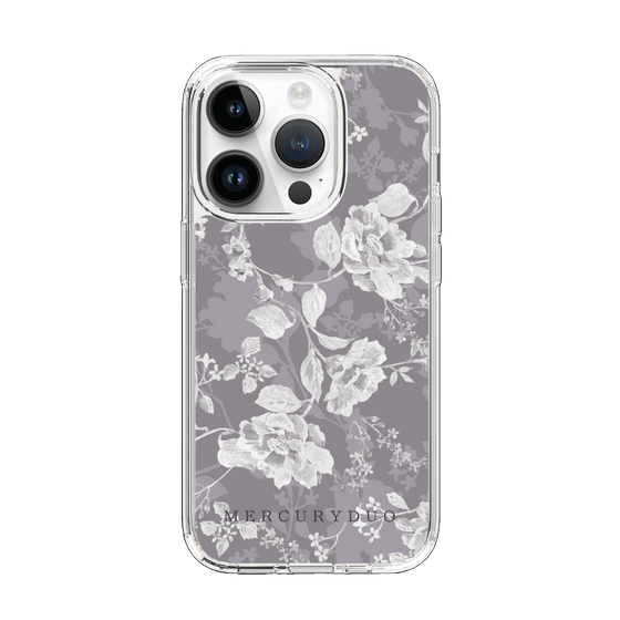 Slim Protection Case［ MERCURYDUO - NuanceFlower -Grey ］