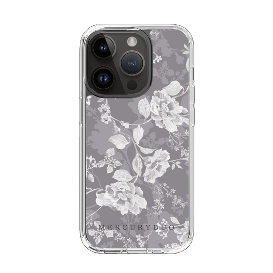 Slim Protection Case［ MERCURYDUO - NuanceFlower -Grey ］