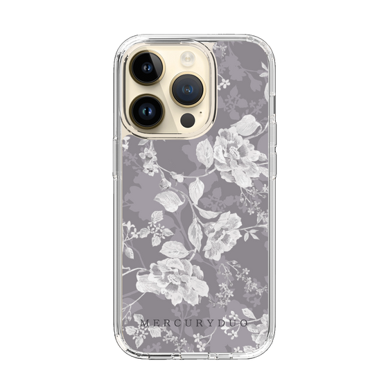 Slim Protection Case［ MERCURYDUO - NuanceFlower -Grey ］