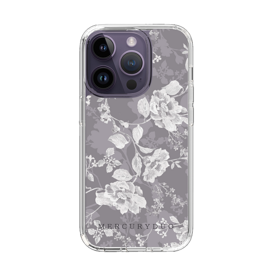 Slim Protection Case［ MERCURYDUO - NuanceFlower -Grey ］
