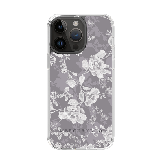 Slim Protection Case［ MERCURYDUO - NuanceFlower -Grey ］