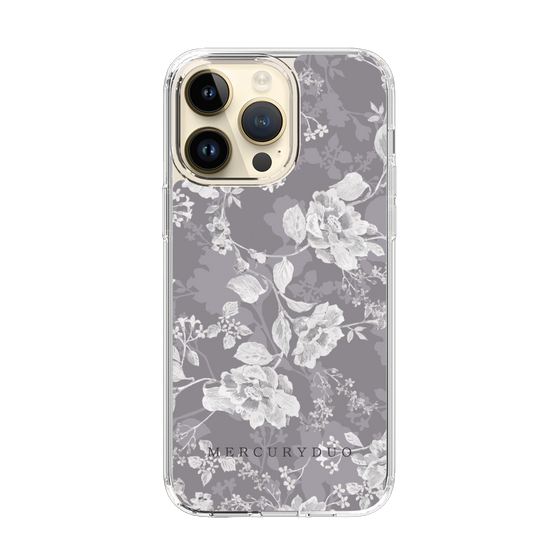 Slim Protection Case［ MERCURYDUO - NuanceFlower -Grey ］