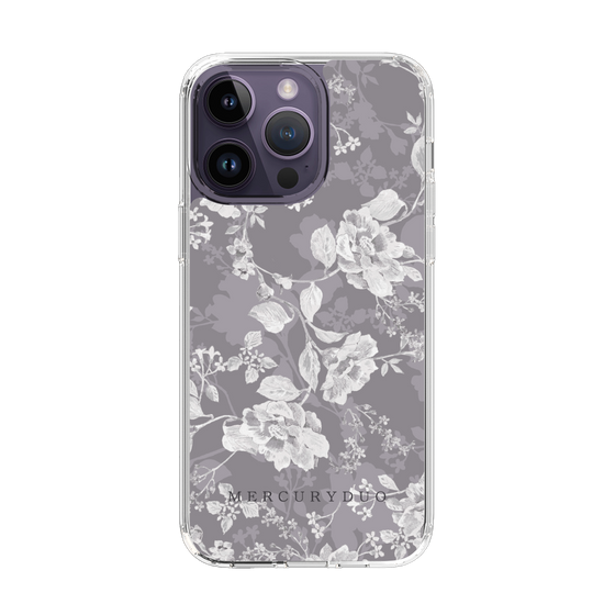 Slim Protection Case［ MERCURYDUO - NuanceFlower -Grey ］