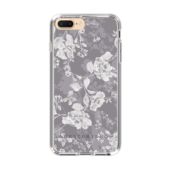Slim Protection Case［ MERCURYDUO - NuanceFlower -Grey ］