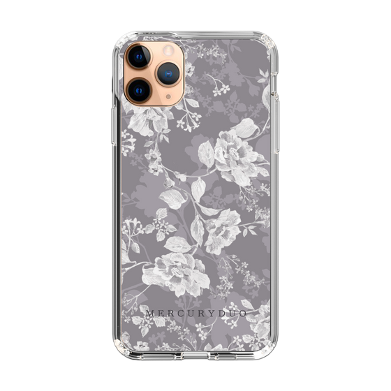 Slim Protection Case［ MERCURYDUO - NuanceFlower -Grey ］