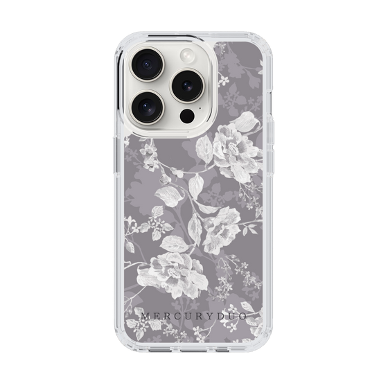 Slim Protection Case［ MERCURYDUO - NuanceFlower -Grey ］