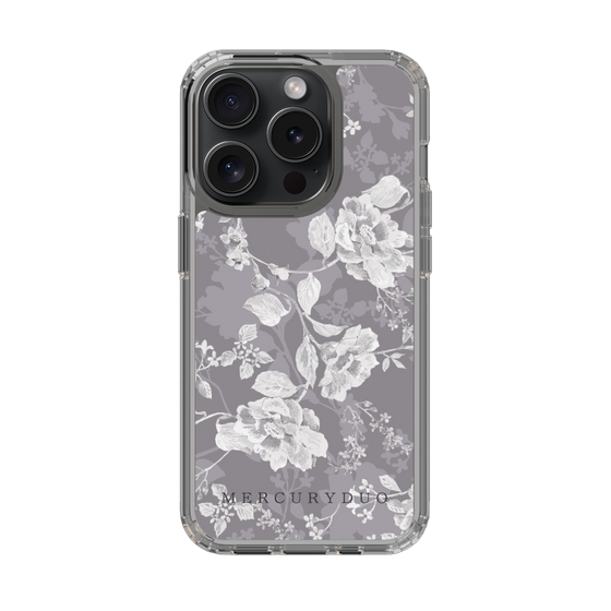 Slim Protection Case［ MERCURYDUO - NuanceFlower -Grey ］