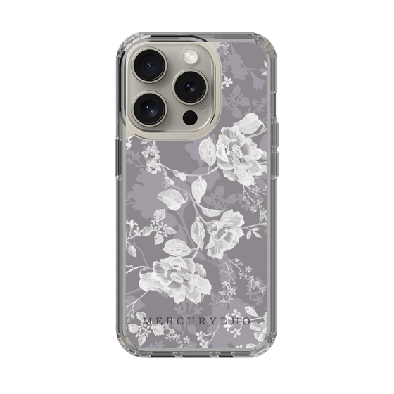 Slim Protection Case［ MERCURYDUO - NuanceFlower -Grey ］