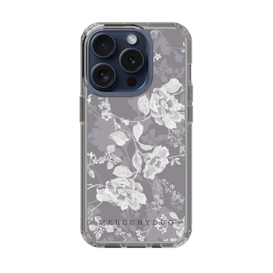 Slim Protection Case［ MERCURYDUO - NuanceFlower -Grey ］