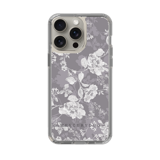 Slim Protection Case［ MERCURYDUO - NuanceFlower -Grey ］