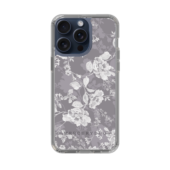 Slim Protection Case［ MERCURYDUO - NuanceFlower -Grey ］