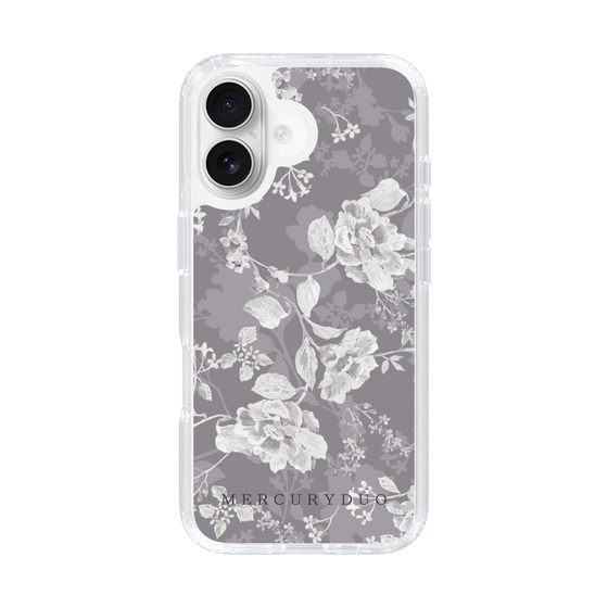 Slim Protection Case［ MERCURYDUO - NuanceFlower -Grey ］