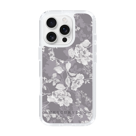 Slim Protection Case［ MERCURYDUO - NuanceFlower -Grey ］