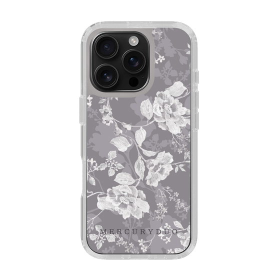 Slim Protection Case［ MERCURYDUO - NuanceFlower -Grey ］
