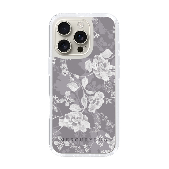 Slim Protection Case［ MERCURYDUO - NuanceFlower -Grey ］