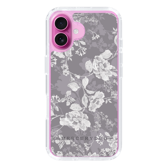 Slim Protection Case［ MERCURYDUO - NuanceFlower -Grey ］