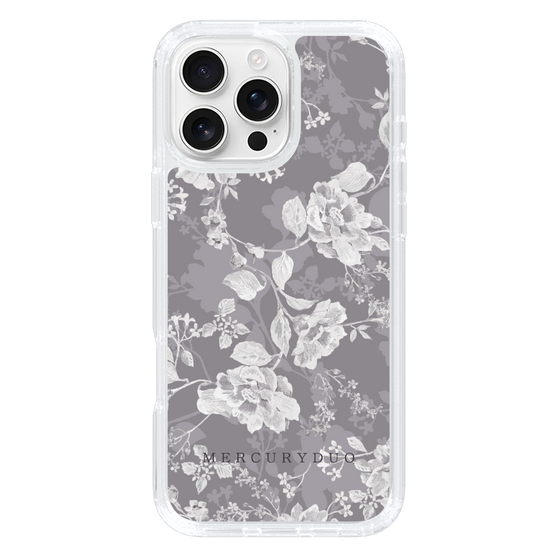 Slim Protection Case［ MERCURYDUO - NuanceFlower -Grey ］