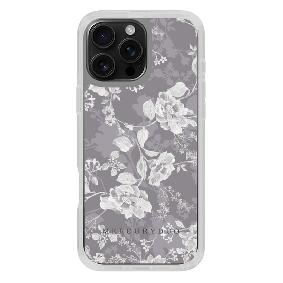 Slim Protection Case［ MERCURYDUO - NuanceFlower -Grey ］