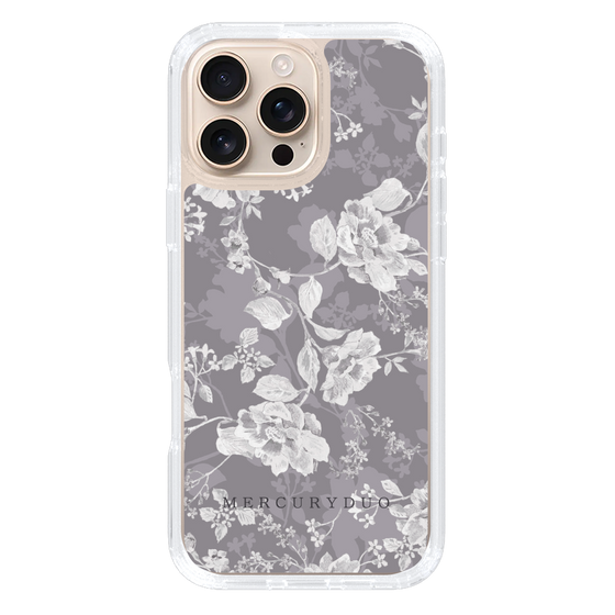 Slim Protection Case［ MERCURYDUO - NuanceFlower -Grey ］