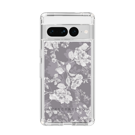 Slim Protection Case［ MERCURYDUO - NuanceFlower -Grey ］